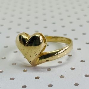 Vintage 14k Gold Heart Ring Promise Ring Sz 6